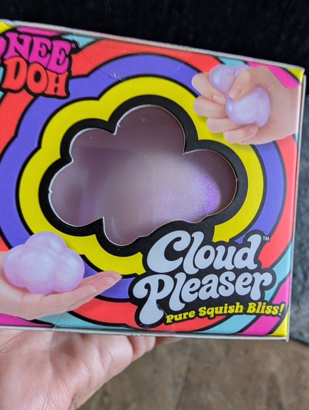 Needoh Squishy Toy -Irredecent Pink Cloudpleaser Stress Ball